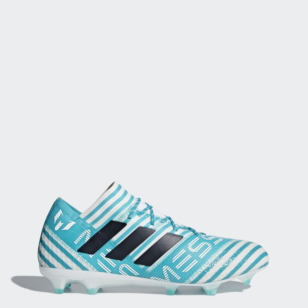 Adidas Nemeziz Messi 17.1 Firm Ground - ποδοσφαιρικα παπουτσια ανδρικα - Τυρκουάζ/Ασπρα/Μπλε,Μέγεθος